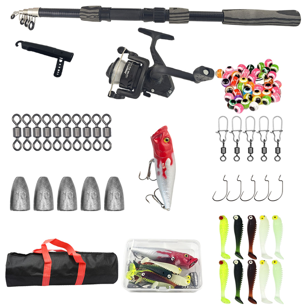 Portable Telescopic Fishing Ro - Fishing Rod Combo ulasan dan harga